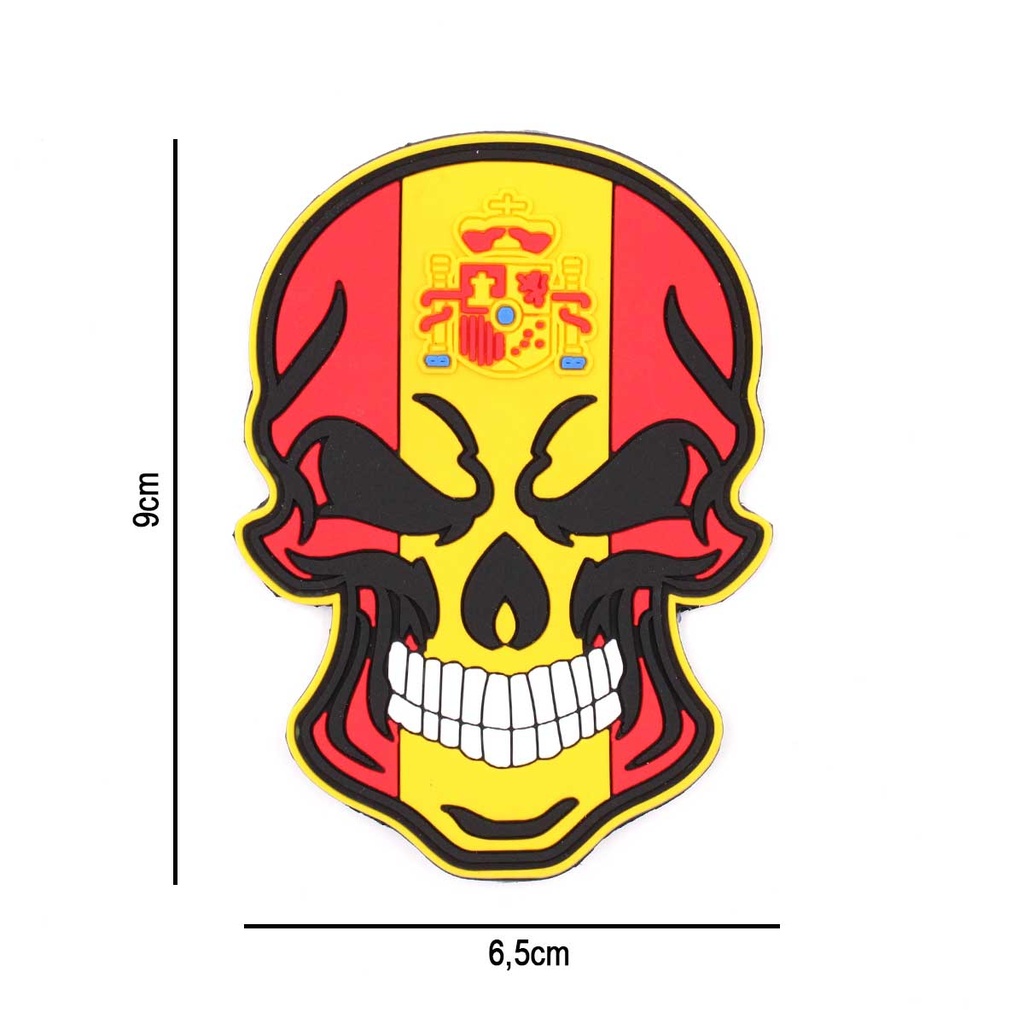 PARCHE IMMORTAL PVC 3D CALAVERA ESPAÑA COLOR