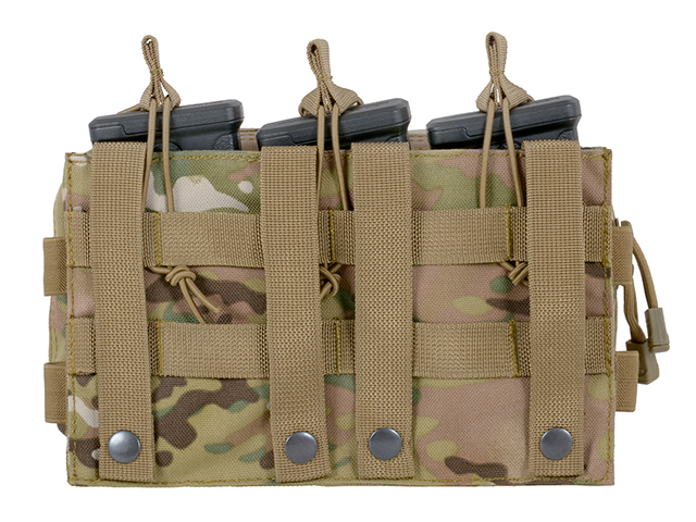 POUCH MOLLE TRIPLE RIFLE MAG/GP POUCH - MC