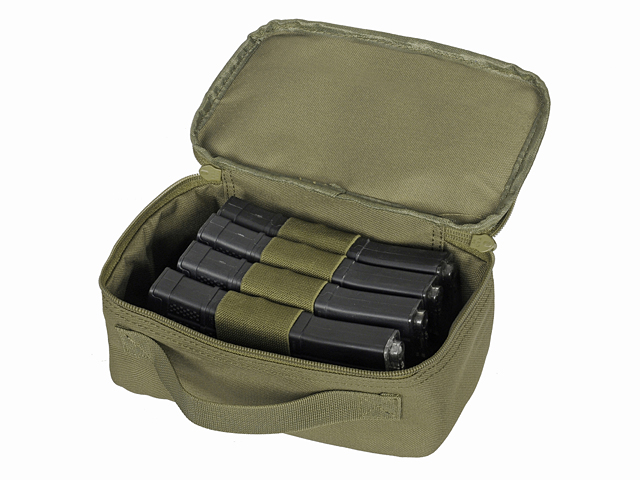 4X AR-15 MAGAZINE CASE - OLIVE