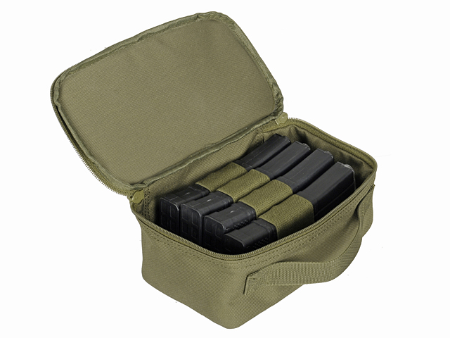 4X AR-15 MAGAZINE CASE - OLIVE