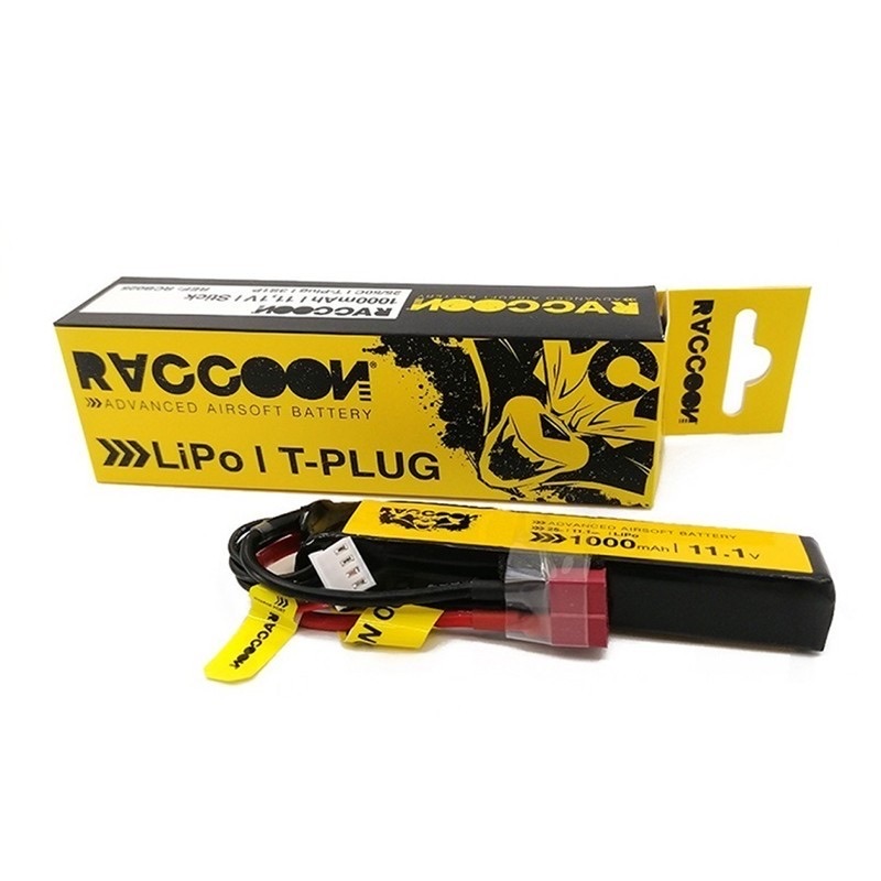 Bateria LiPo Raccoon Pro 1000mah 11.1v 25-50C Tdean Stick