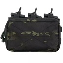 Pouch molle triple rifle MAG/GP - Multicam black