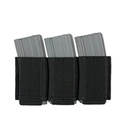 Pouch porta cargador insert elastico triple para cargadores M4 - Negro