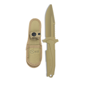 Cuchillo Goma K25 con funda 32464 - Tan