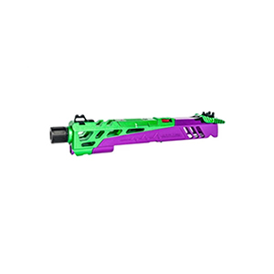 Corredera de aluminio CNC CTM Flatline Split slide TM Hi-capa 5.1 - Lila/Verde