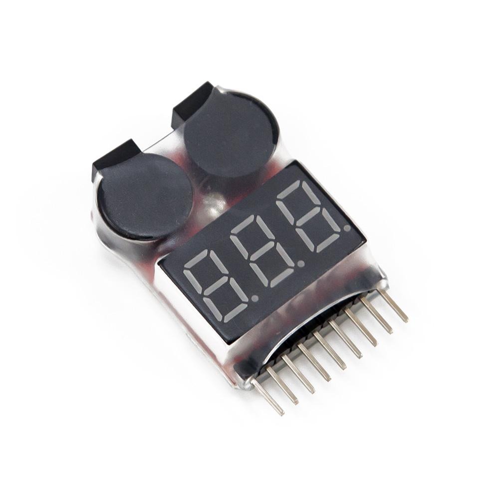 Indicador de bateria Lipo c/alarma negro