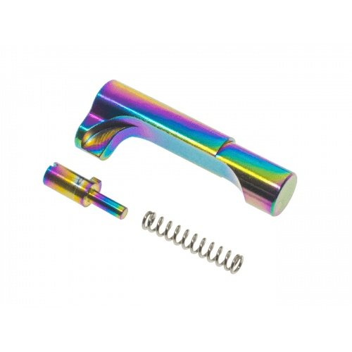 COWCOW Technology Match grade stainless steel Mag Release for TM Hi-capa - Rainbow