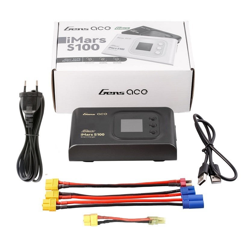 Cargador Baterias GensAce iMars S100 G-Tech AC Balance RC - Negro
