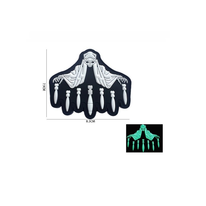 Parche FANTASMA F131 Negro y fluorescente