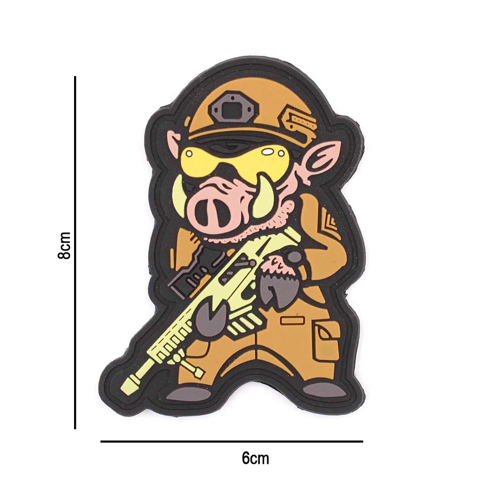 PARCHE IMMORTAL PVC 3D JABALI FUSIL COYOTE
