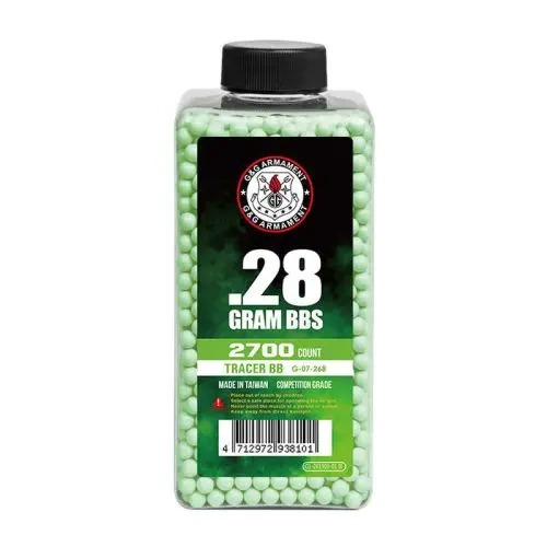 Bolas Tracer 0.28G 2700BB Verde G&G