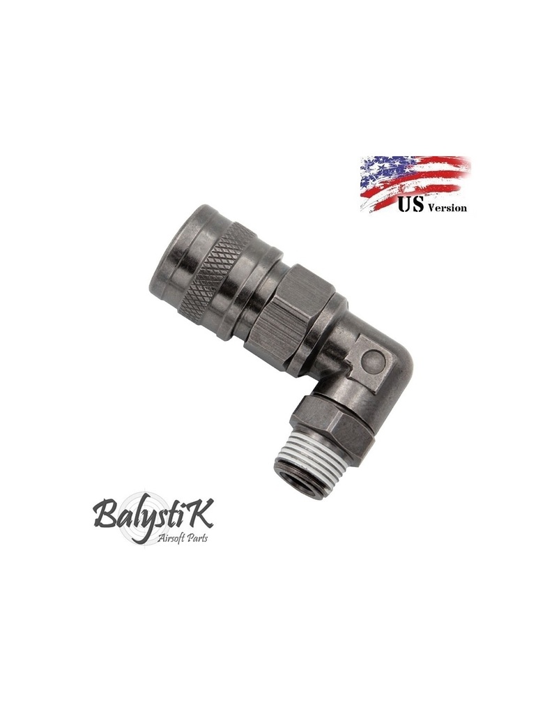 Acoplamiento de codo giratorio BalystiK con rosca macho NPT de 1/8 - US