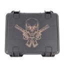 MALETIN RIGIDO FMA 28X24.5X10.8 ACOLCHADO NEGRO CALAVERA