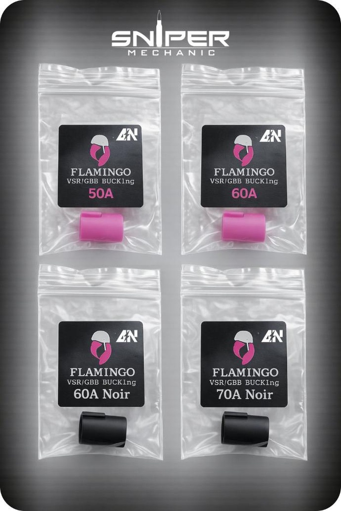 Goma Hop-Up Flamingo Gen 3 Pink/Negro para VSR/GBB
