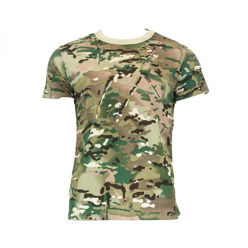 Camiseta táctica Lycra manga corta Multicam – Camiseta airsoft transpirable