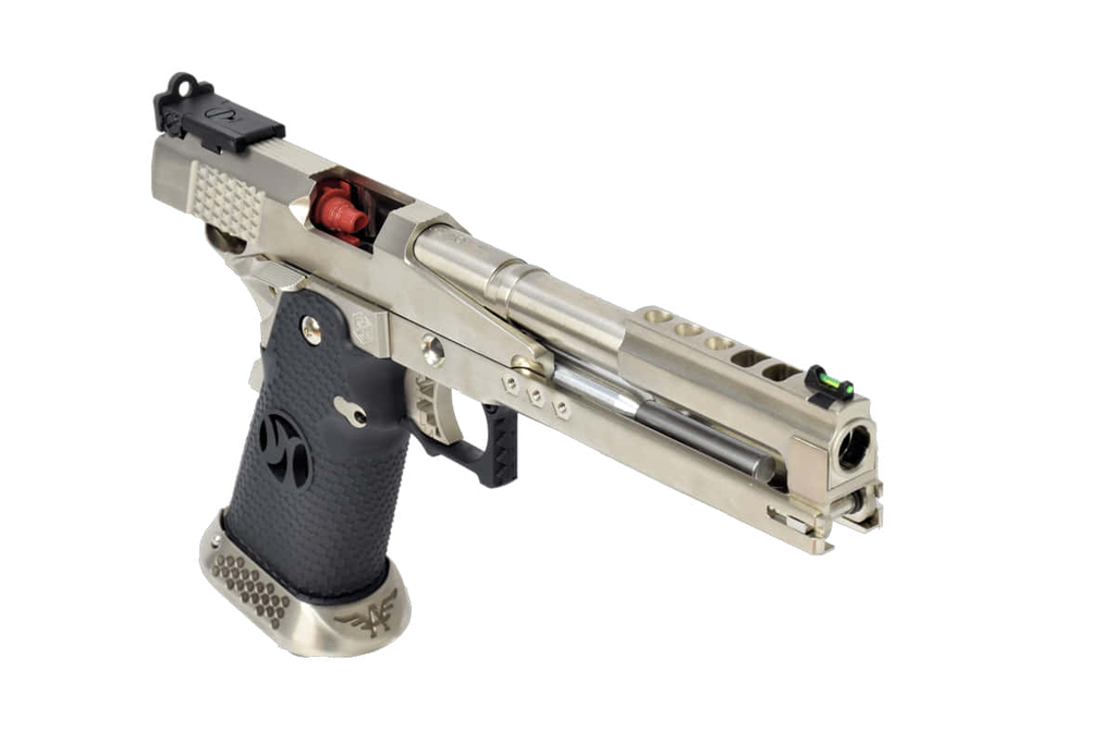Pistola GBB AW Custom HX2201 IPSC Split Plata – Gas y CO₂