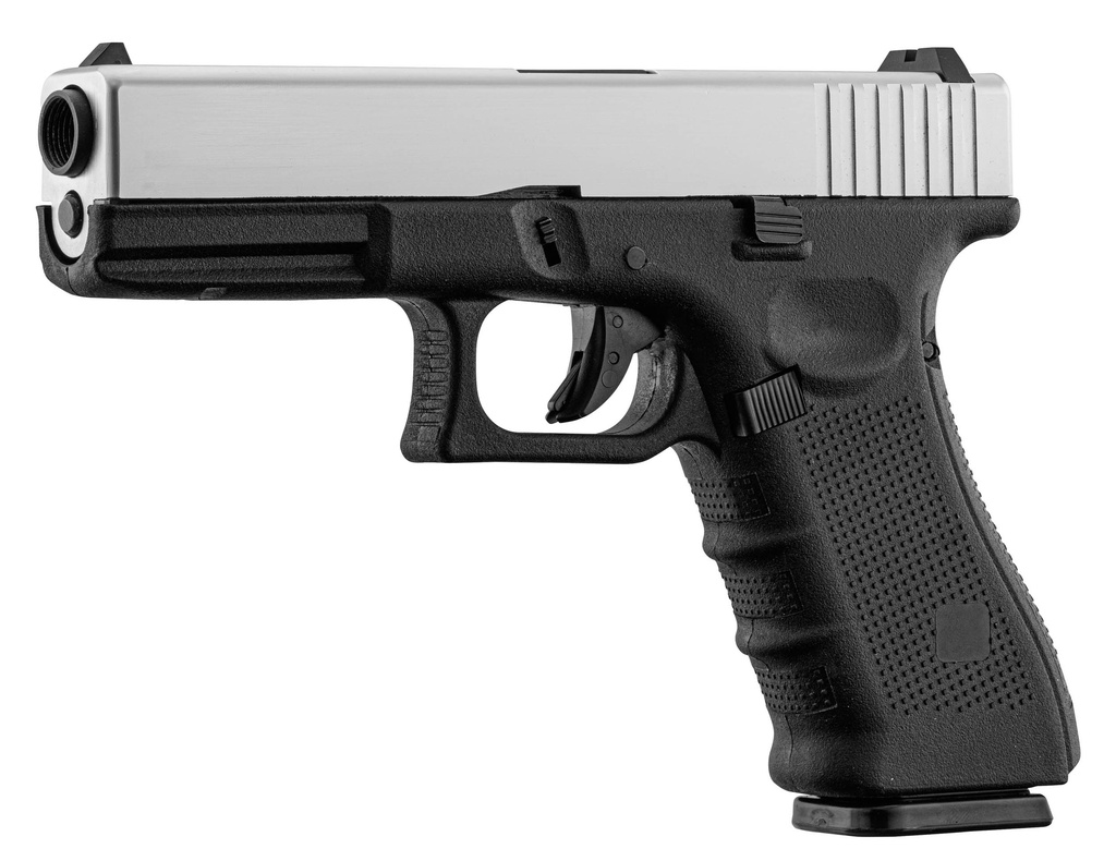 Pistola GBB Raven EU7 Negro/Plata – Gas (compatible con CO₂)
