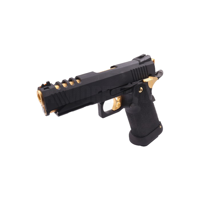 Pistola GBB AW Custom Hi-Capa 4.3 HX2711 Full Negro y Dorado – Gas y CO₂