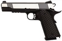 Pistola GBB Raven 1911 MEU Rail Full metal Negro Plata 1,0J – Gas y CO₂