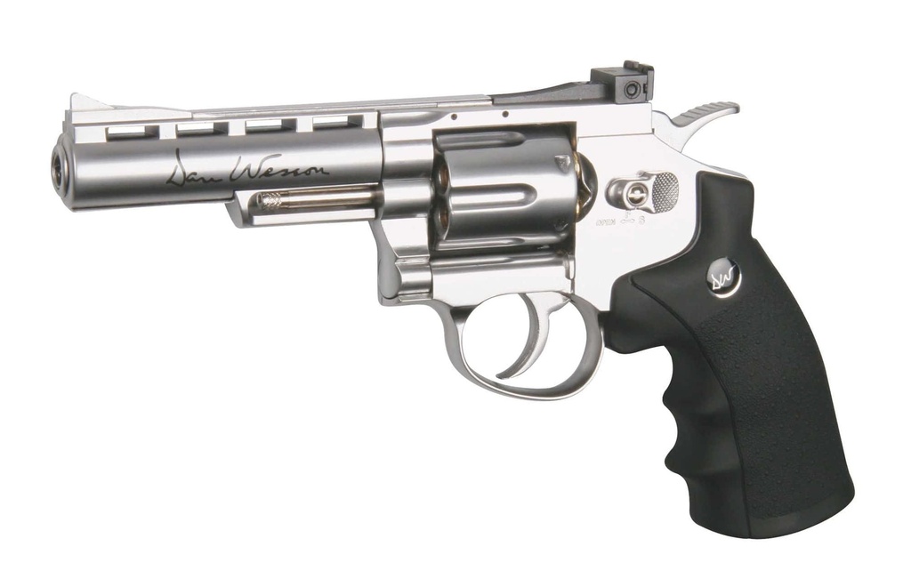 Revólver CO₂ Dan Wesson Plata 4''