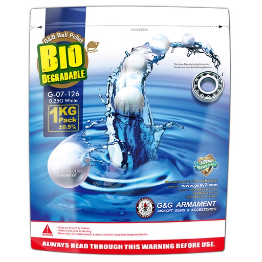 [G&G BIO 0,25] Bolas BBS BIO 0,25 g G&G 1 kg