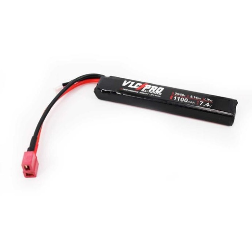 [VLC-1005] BATERIA VLC PRO LIPO 7.4V 1100MAH 25C/50C 1 STICK T-DEAN NEGRA
