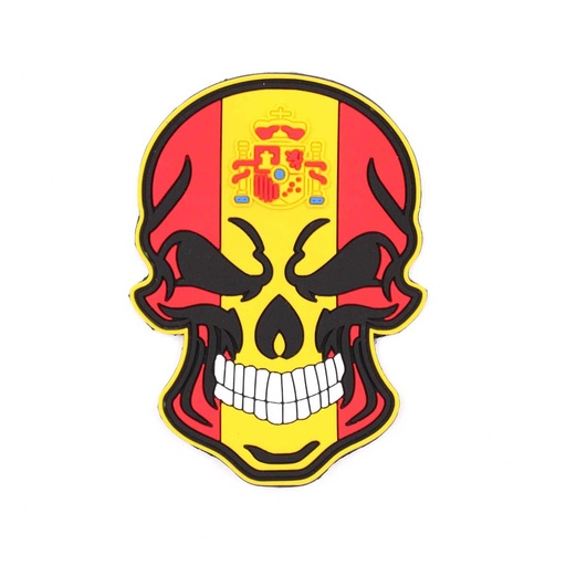 [IW-08349-SP] PARCHE IMMORTAL PVC 3D CALAVERA ESPAÑA COLOR