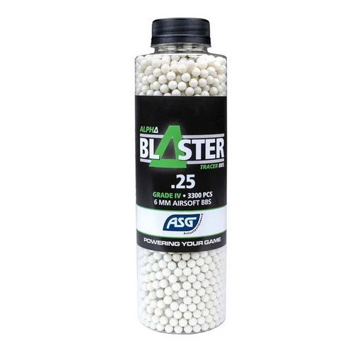 [20187] Bolas Tracer Alpha Blaster 0.25g Green 3300 BBs – Precisión y visibilidad