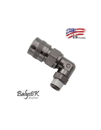 [BA-HPA-ELBOW360-US] Acoplamiento de codo giratorio BalystiK con rosca macho NPT de 1/8 - US