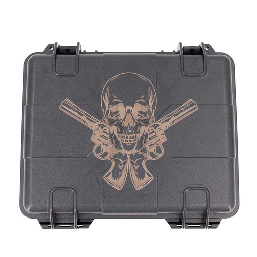 [TB1260-CA] MALETIN RIGIDO FMA 28X24.5X10.8 ACOLCHADO NEGRO CALAVERA