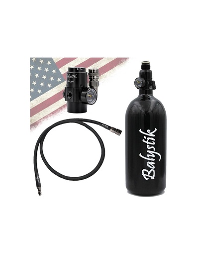[BA-HPAUSPACK] Kit Completo HPA con Conexión US – Botella, Regulador y Línea para Airsoft
