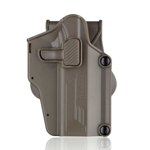[2-R2UH102/AM-UHF] Funda Pistola Rígida Amomax Universal AM-UH TAN | Pistolera Táctica 360°