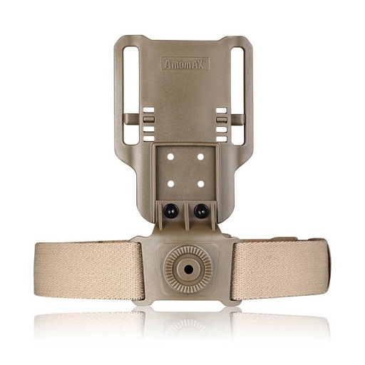 [2-AP022/AM-P002F] Pernera Pistola Amomax Estrecha Regulable Tan | Plataforma Táctica Low Ride