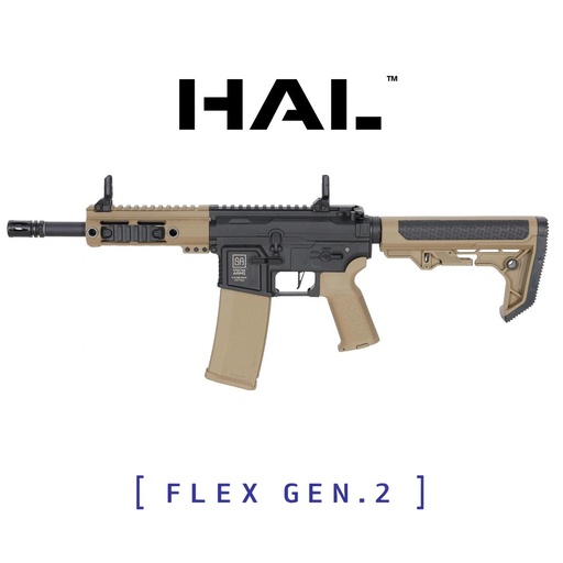 [SPE-01-047994-00] FUSIL SPECNA ARMS SA-F04-RL FLEX GEN.2 BLDC™ HAL ETU BRUSHLESS LIGHT OPS STOCK NEGRO-TAN