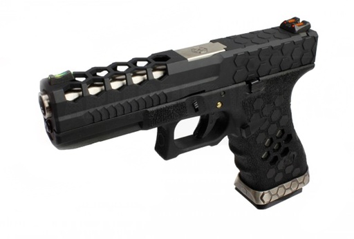[PG41111] Pistola GBB AW Custom VX0101 hex cut Full Negro – Gas