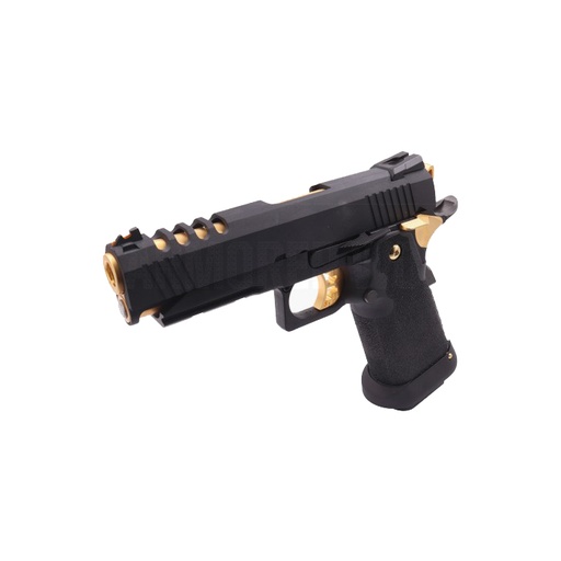 [PG42405] Pistola GBB AW Custom Hi-Capa 4.3 HX2711 Full Negro y Dorado – Gas y CO₂