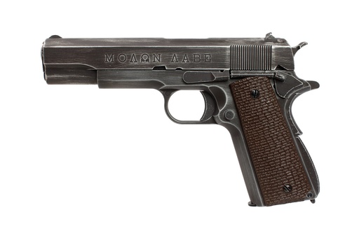 [PG42461] Pistola GBB AW Custom 1911 Molon Labe Grip marron – Gas
